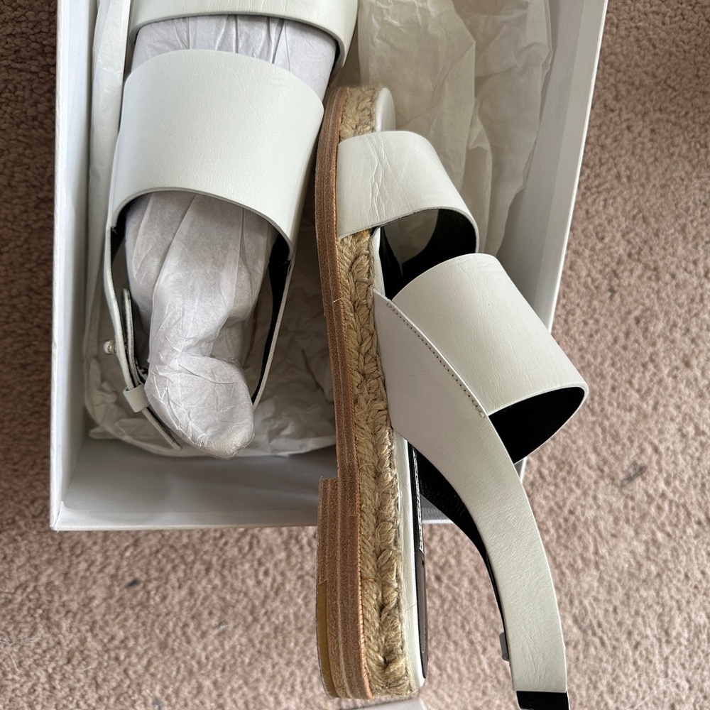 White Espadrille Sandals - Picture 3 of 6